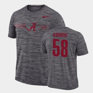 Men's Alabama Crimson Tide #58 Christian Barmore Gray Sideline Legend Performance GFX Velocity T-Shirt 704198-893