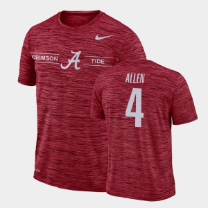 Men's Alabama Crimson Tide #4 Christopher Allen Crimson Sideline Legend Performance GFX Velocity T-Shirt 349016-948