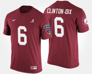 Men's Alabama Crimson Tide #6 Ha Ha Clinton-Dix Crimson Sugar Bowl Bowl Game T-Shirt 628890-321