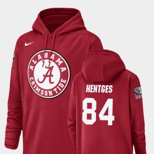 Men's Alabama Crimson Tide #84 Hale Hentges Crimson Football Performance Champ Drive Hoodie 362410-204