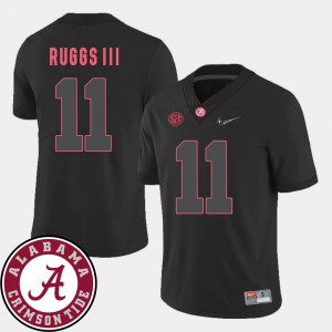 Men's Alabama Crimson Tide #11 Henry Ruggs III Black 2018 SEC Patch College Football Jersey 129417-570