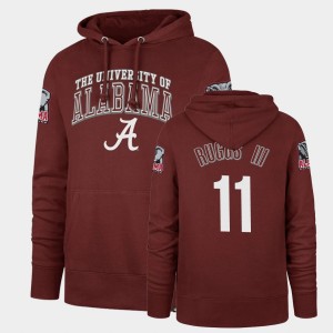 Men's Alabama Crimson Tide #11 Henry Ruggs III Cardinal Headline Double Decker Hoodie 420315-618