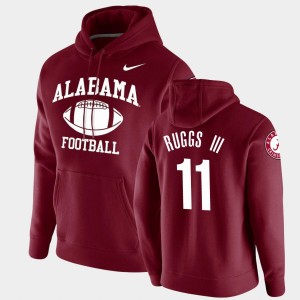 Men's Alabama Crimson Tide #11 Henry Ruggs III Crimson Pullover Retro Football Hoodie 464203-985