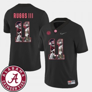 Men's Alabama Crimson Tide #11 Henry Ruggs III Black Football Pictorial Fashion Jersey 341457-356