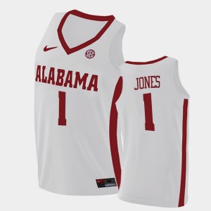 Men's Alabama Crimson Tide #1 Herbert Jones White 2021 Swingman College Basketball Jersey 861821-618
