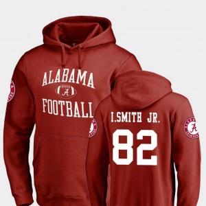 Men's Alabama Crimson Tide #82 Irv Smith Jr. Crimson College Football Neutral Zone Hoodie 307255-425