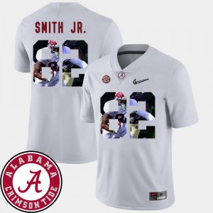 Men's Alabama Crimson Tide #82 Irv Smith Jr. White Football Pictorial Fashion Jersey 179256-299