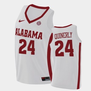 Men's Alabama Crimson Tide #24 Jaden Quinerly White 2021 Swingman College Basketball Jersey 140567-451