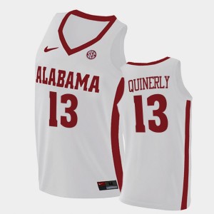 Men's Alabama Crimson Tide #13 Jahvon Quinerly White 2021 Swingman College Basketball Jersey 619557-383