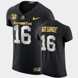 Men's Alabama Crimson Tide #16 Jayden George Black 2020-21 Authentic Golden Edition Jersey 615010-309