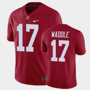 Men's Alabama Crimson Tide #17 Jaylen Waddle Crimson Alumni Player Football Game Jersey 443568-201