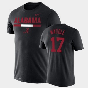 Men's Alabama Crimson Tide #17 Jaylen Waddle Black Legend Performance Team DNA T-Shirt 554171-958