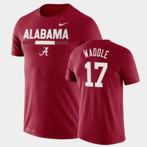 Men's Alabama Crimson Tide #17 Jaylen Waddle Crimson Legend Performance Team DNA T-Shirt 678153-329
