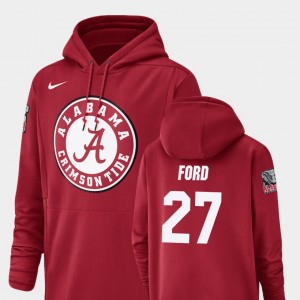 Men's Alabama Crimson Tide #27 Jerome Ford Crimson Football Performance Champ Drive Hoodie 514492-410