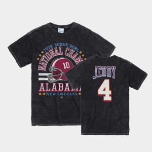 Men's Alabama Crimson Tide #4 Jerry Jeudy Black 1979 Sugar Bowl Vintage Tubular T-Shirt 319642-157