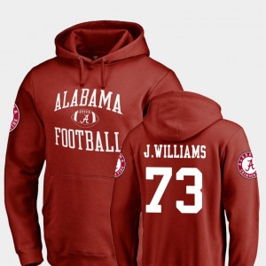 Men's Alabama Crimson Tide #73 Jonah Williams Crimson College Football Neutral Zone Hoodie 811523-680