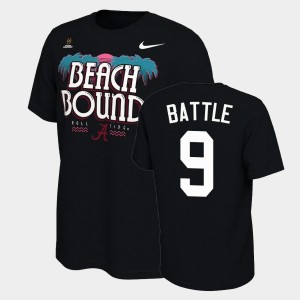 Men's Alabama Crimson Tide #9 Jordan Battle Black Bound College Football Playoff 2021 National Championship T-Shirt 336620-279