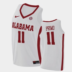 Men's Alabama Crimson Tide #11 Joshua Primo White 2021 Swingman College Basketball Jersey 147314-136