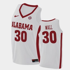 Men's Alabama Crimson Tide #30 Kendall Wall White 2021 Swingman College Basketball Jersey 546398-270