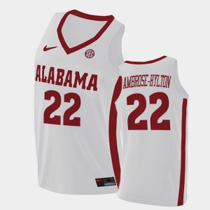 Men's Alabama Crimson Tide #22 Keon Ambrose-Hylton White 2021 Swingman College Basketball Jersey 671227-648