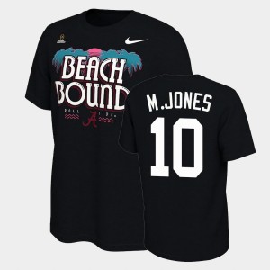 Men's Alabama Crimson Tide #10 Mac Jones Black Bound College Football Playoff 2021 National Championship T-Shirt 476010-632