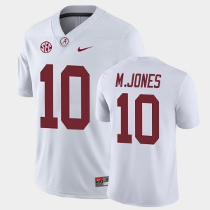 Men's Alabama Crimson Tide #10 Mac Jones White College Football Game Jersey 319667-424