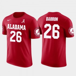 Men's Alabama Crimson Tide #26 Mark Barron Red Football Future Stars T-Shirt 458412-432