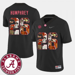Men's Alabama Crimson Tide #26 Marlon Humphrey Black Football Pictorial Fashion Jersey 869337-636