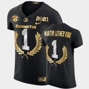 Men's Alabama Crimson Tide #1 Martin Luther King Jr. Black MLK Golden Edition Jersey 112546-780
