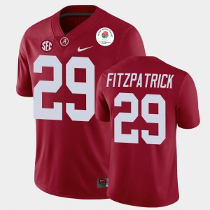 Men's Alabama Crimson Tide #29 Minkah Fitzpatrick Crimson College Football 2021 Rose Bowl Jersey 226160-673