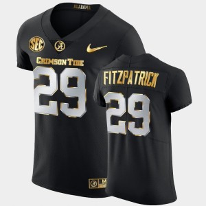 Men's Alabama Crimson Tide #29 Minkah Fitzpatrick Black 2020-21 Authentic Golden Edition Jersey 968481-318
