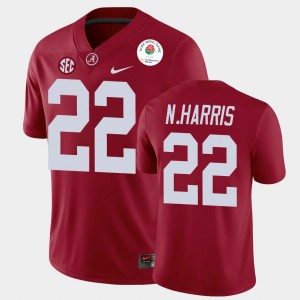 Men's Alabama Crimson Tide #22 Najee Harris Crimson College Football 2021 Rose Bowl Jersey 571443-869