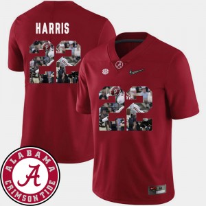 Men's Alabama Crimson Tide #22 Najee Harris Crimson Football Pictorial Fashion Jersey 225097-127