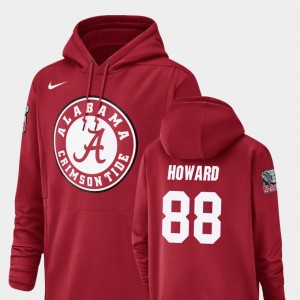 Men's Alabama Crimson Tide #88 O.J. Howard Crimson Football Performance Champ Drive Hoodie 400548-749