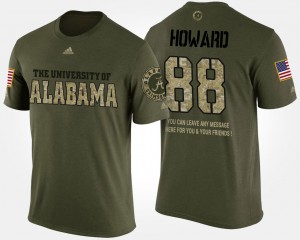 Men's Alabama Crimson Tide #88 O.J. Howard Camo Short Sleeve With Message Military T-Shirt 451401-386