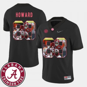 Men's Alabama Crimson Tide #88 O.J. Howard Black Football Pictorial Fashion Jersey 931361-356