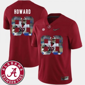 Men's Alabama Crimson Tide #88 O.J. Howard Crimson Football Pictorial Fashion Jersey 869242-547
