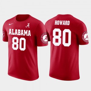 Men's Alabama Crimson Tide #80 O.J. Howard Red Football Future Stars T-Shirt 988762-335