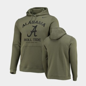Men's Alabama Crimson Tide Olive Club Fleece Stencil Arch Hoodie 146288-694