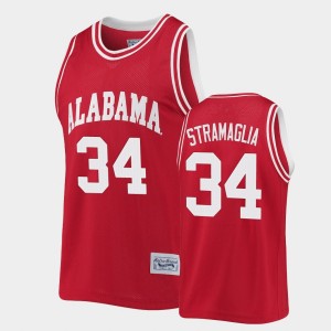 Men's Alabama Crimson Tide #34 Paul Stramaglia Crimson Classic Commemorative Basketball Jersey 903092-598