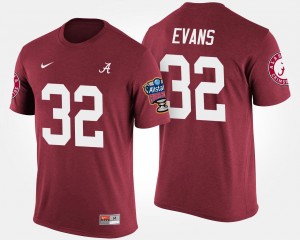 Men's Alabama Crimson Tide #32 Rashaan Evans Crimson Sugar Bowl Bowl Game T-Shirt 932321-575