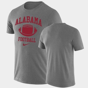 Men's Alabama Crimson Tide Heathered Gray Lockup Legend Performance Retro Football T-Shirt 601980-448