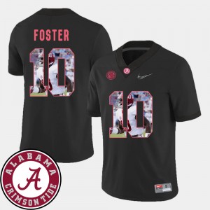 Men's Alabama Crimson Tide #10 Reuben Foster Black Football Pictorial Fashion Jersey 555298-265