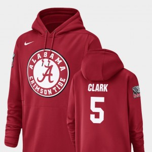 Men's Alabama Crimson Tide #5 Ronnie Clark Crimson Football Performance Champ Drive Hoodie 633904-793