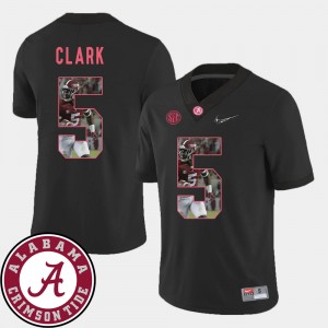 Men's Alabama Crimson Tide #5 Ronnie Clark Black Football Pictorial Fashion Jersey 985008-193