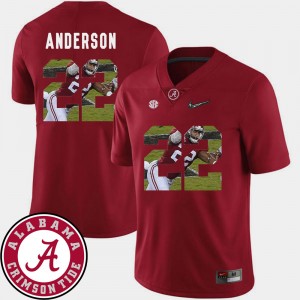 Men's Alabama Crimson Tide #22 Ryan Anderson Crimson Football Pictorial Fashion Jersey 493940-133