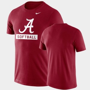 Men's Alabama Crimson Tide Crimson Performance Softball Drop Legend T-Shirt 145248-831