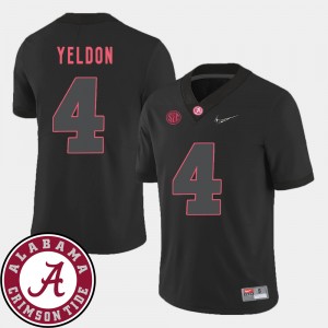 Men's Alabama Crimson Tide #4 T.J. Yeldon Black 2018 SEC Patch College Football Jersey 332760-531