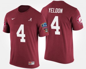 Men's Alabama Crimson Tide #4 T.J. Yeldon Crimson Sugar Bowl Bowl Game T-Shirt 801147-742