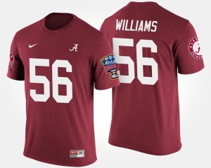 Men's Alabama Crimson Tide #56 Tim Williams Crimson Sugar Bowl Bowl Game T-Shirt 566236-469